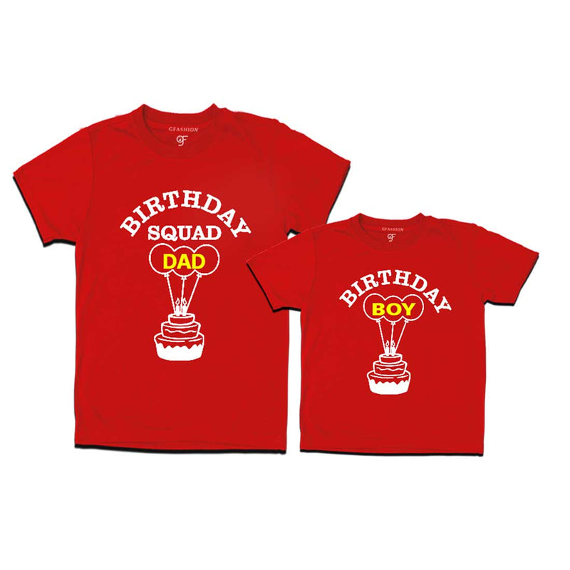  Edit alt text Birthday Squad Dad, Birthday Boy T-shirts-Red-gfashion