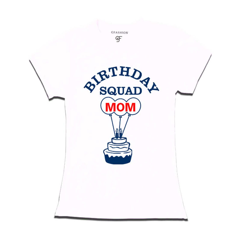Birthday Squad Mom T-shirt-White-gfashion 