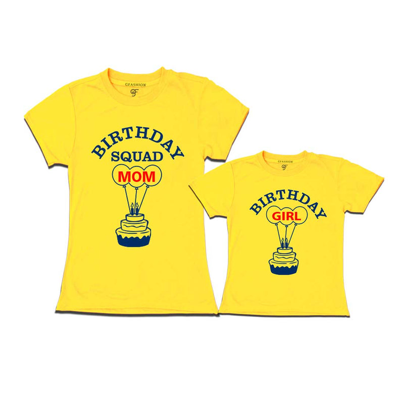 Birthday Squad Mom Birthday Girl T-shirt-Yellow-gfashion