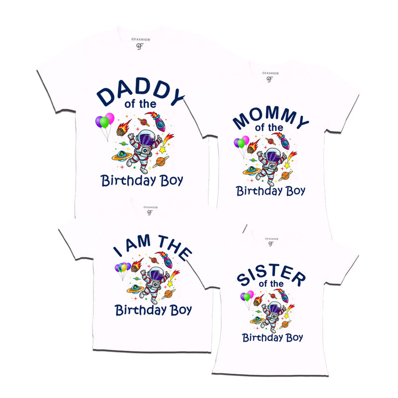 Birthday T-shirts for Boy With Family Space Theme