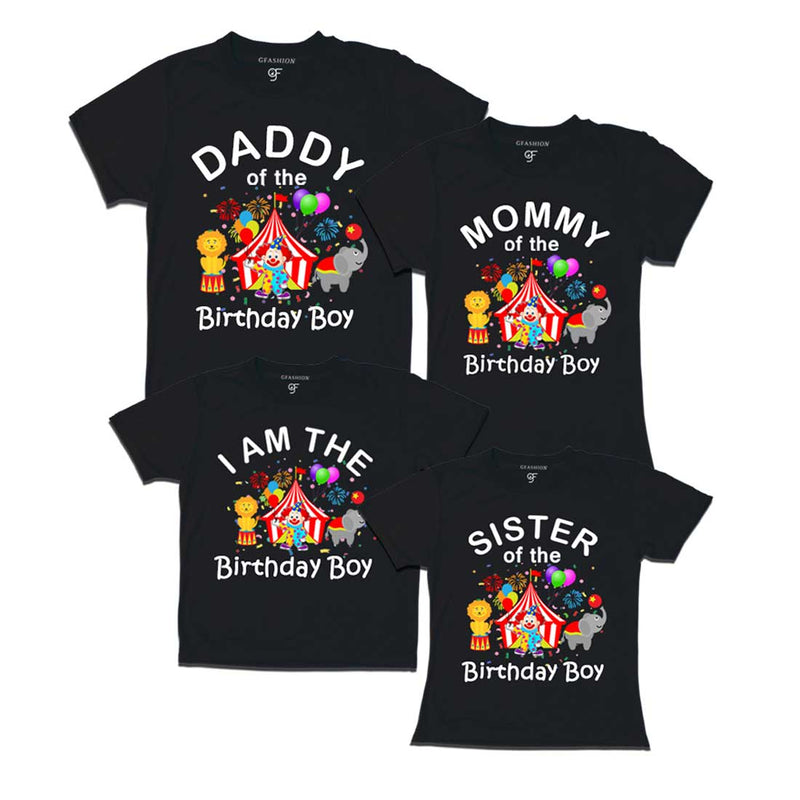 Birthday T-shirts for Boy with Family-Cirus Theme in Black Color available @ gfashion.jpg