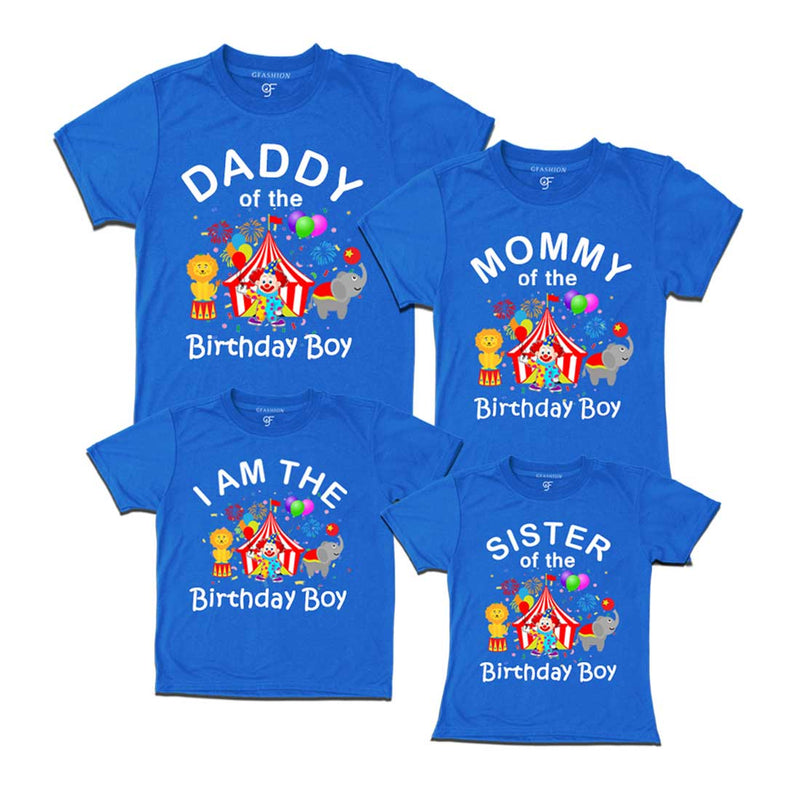 Birthday T-shirts for Boy with Family-Cirus Theme in Blue Color available @ gfashion.jpg