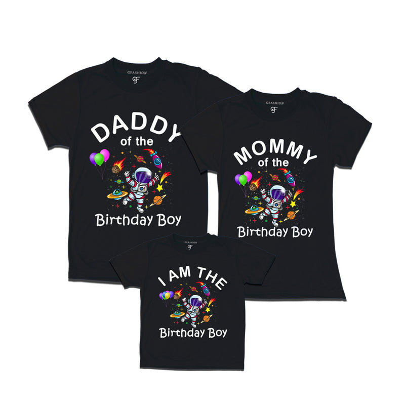 Birthday T-shirts for Dad Mom and Son Space Theme