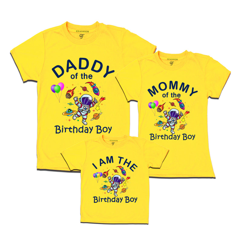 Birthday T-shirts for Dad Mom and Son Space Theme