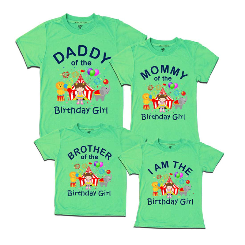 Birthday T-shirts for Girl with Family-Circus Theme in Pista Green Color available @ gfashion.jpg