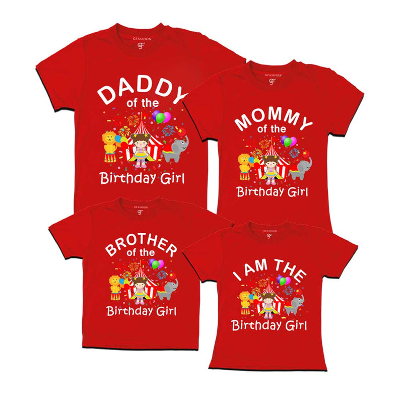 Birthday T-shirts for Girl with Family-Circus Theme in Red Color available @ gfashion.jpg