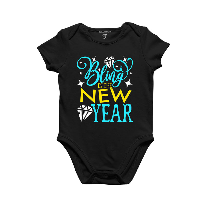 Bling in the New Year Baby Bodysuit or Rompers or Onesie in Black Color avilable @ gfashion.jpg
