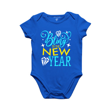 Bling in the New Year Baby Bodysuit or Rompers or Onesie in Blue Color avilable @ gfashion.jpg