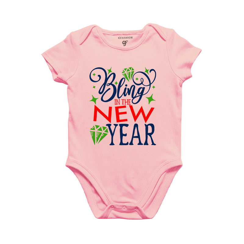Bling in the New Year Baby Bodysuit or Rompers or Onesie in Pink Color avilable @ gfashion.jpg