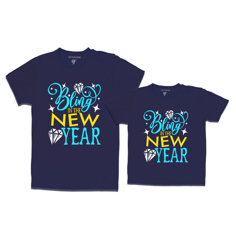 Bling in the New Year Combo T-shirts in Navy Color avilable @ gfashion.jpg