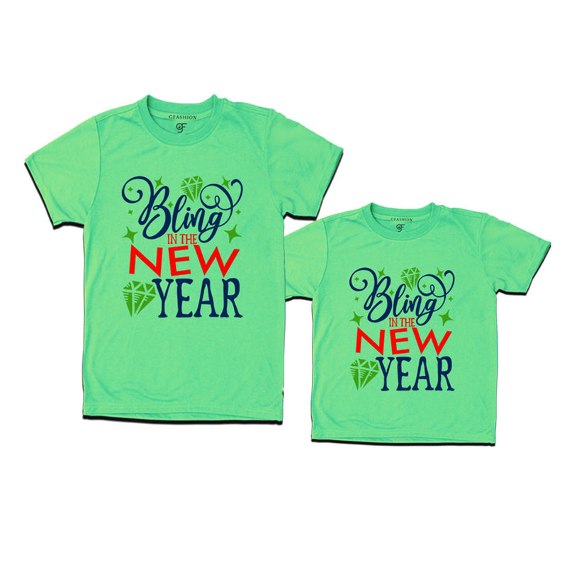 Bling in the New Year Combo T-shirts in Pista Green Color avilable @ gfashion.jpg