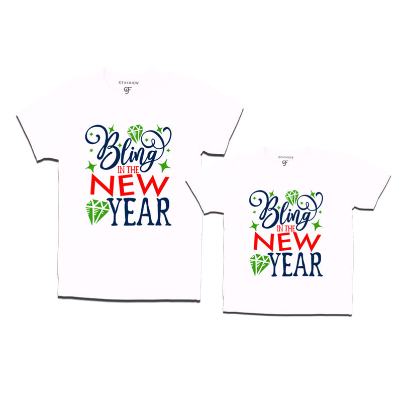 Bling in the New Year Combo T-shirts in White Color avilable @ gfashion.jpg