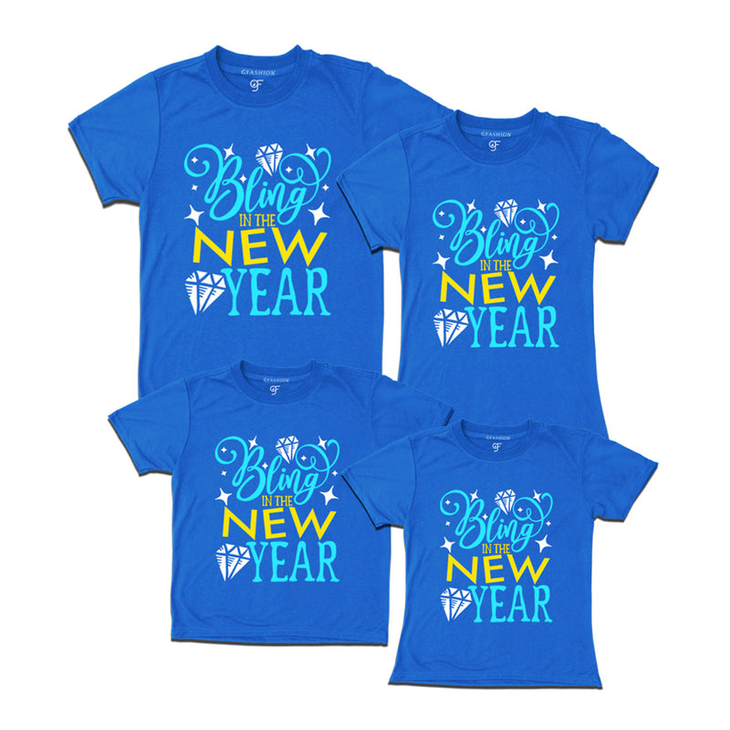 Bling in the New Year T-shirts for  Family-Friends-Group in Blue Color avilable @ gfashion.jpg
