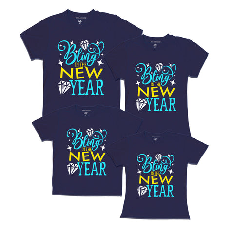 Bling in the New Year T-shirts for  Family-Friends-Group in Navy Color avilable @ gfashion.jpg