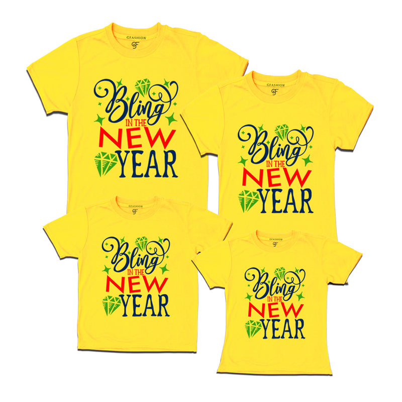 Bling in the New Year T-shirts for  Family-Friends-Group in Yellow Color avilable @ gfashion.jpg