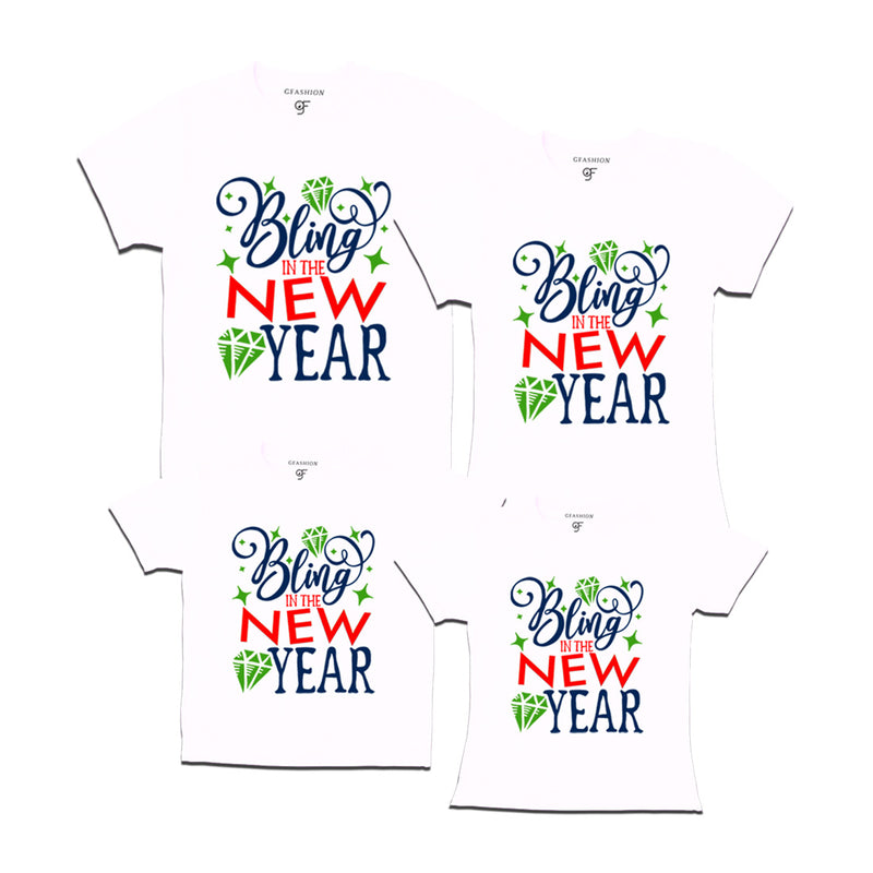 Bling in the New Year T-shirts for  Family in White Color avilable @ gfashion.jpg
