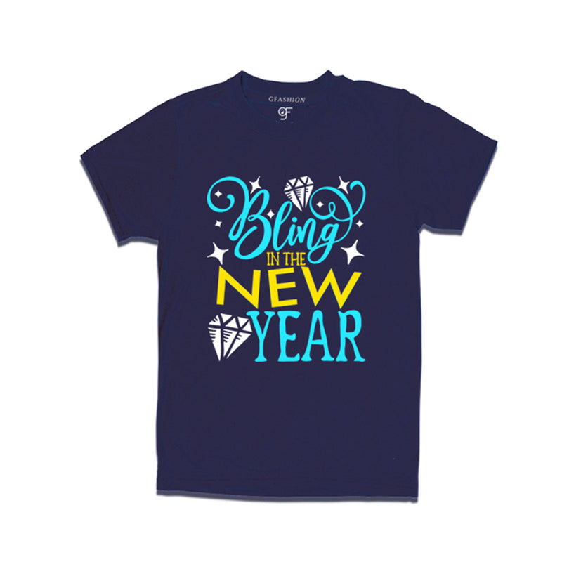 Bling in the New Year T-shirts for Men-Women-Boy-Girl in Navy Color avilable @ gfashion.jpg