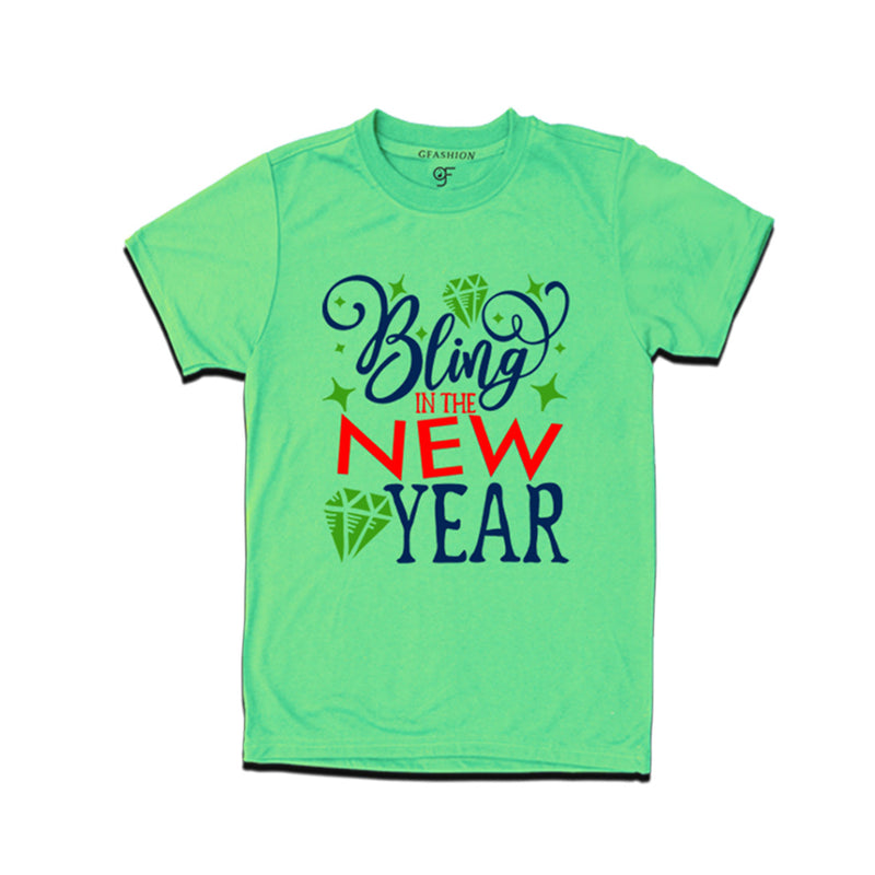Bling in the New Year T-shirts for Men-Women-Boy-Girl in Pista Green Color avilable @ gfashion.jpg