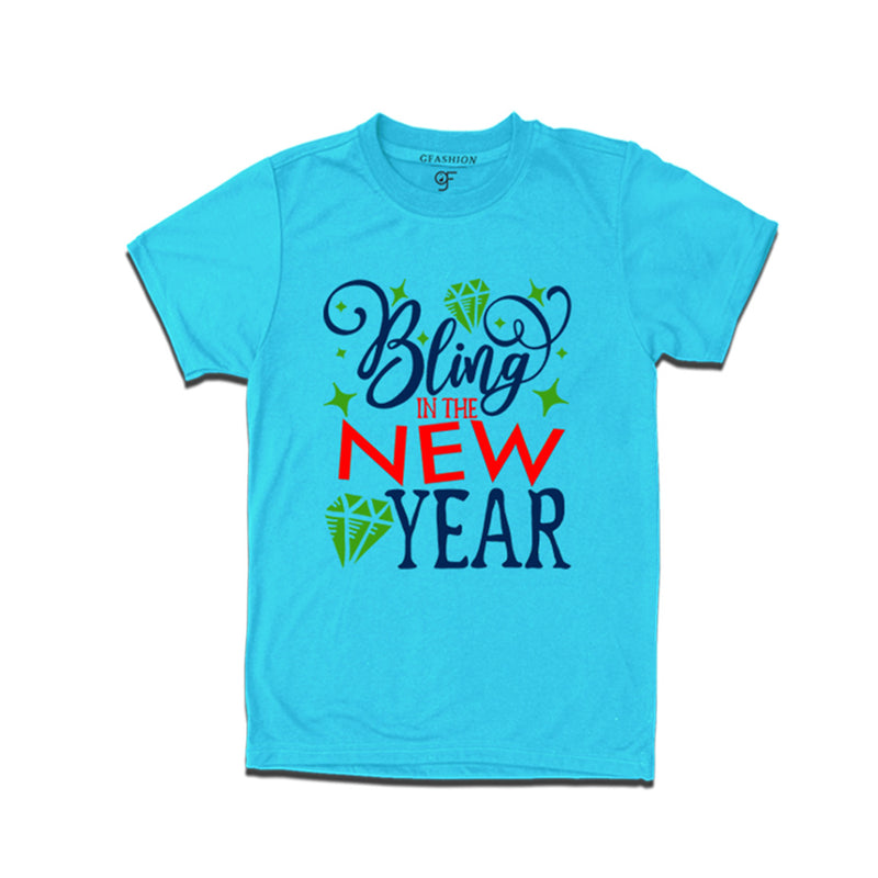 Bling in the New Year T-shirts for Men-Women-Boy-Girl in Sky Blue Color avilable @ gfashion.jpg