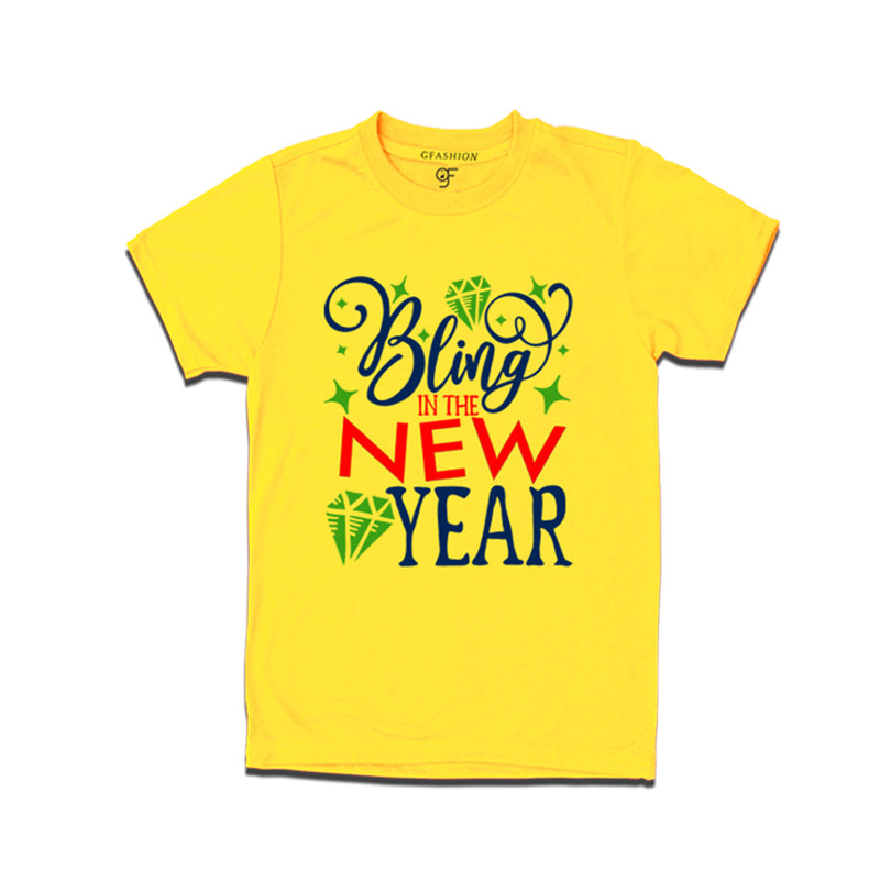 Bling in the New Year T-shirts for Men-Women-Boy-Girl in Yellow Color avilable @ gfashion.jpg