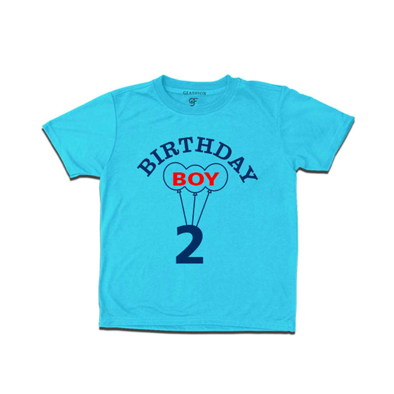 Boy 2nd Birthday T-shirt-Sky Blue-gfashion 