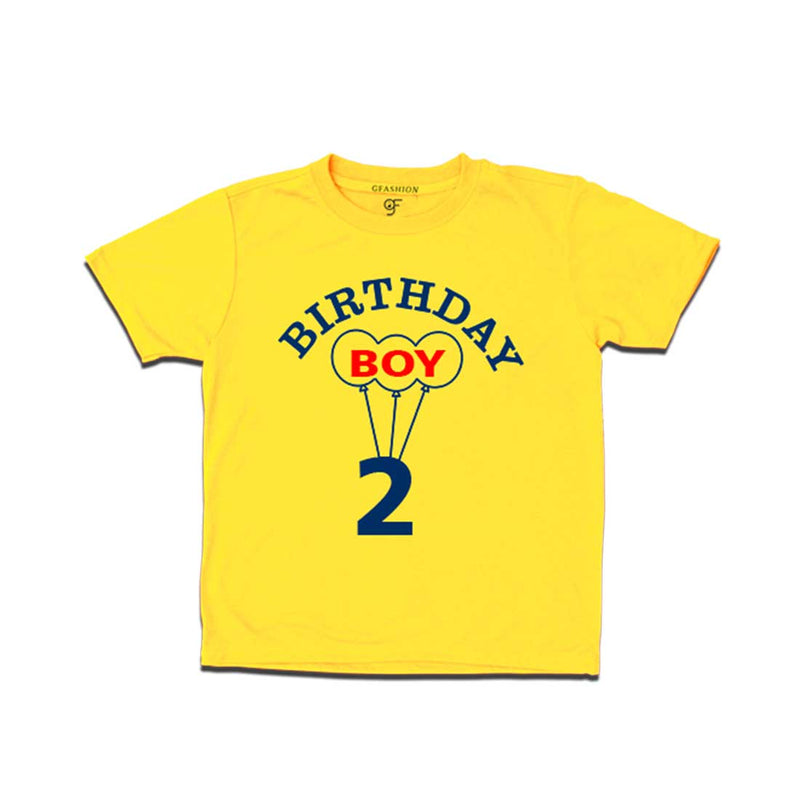 Boy 2nd Birthday T-shirt-Yellow-gfashion 
