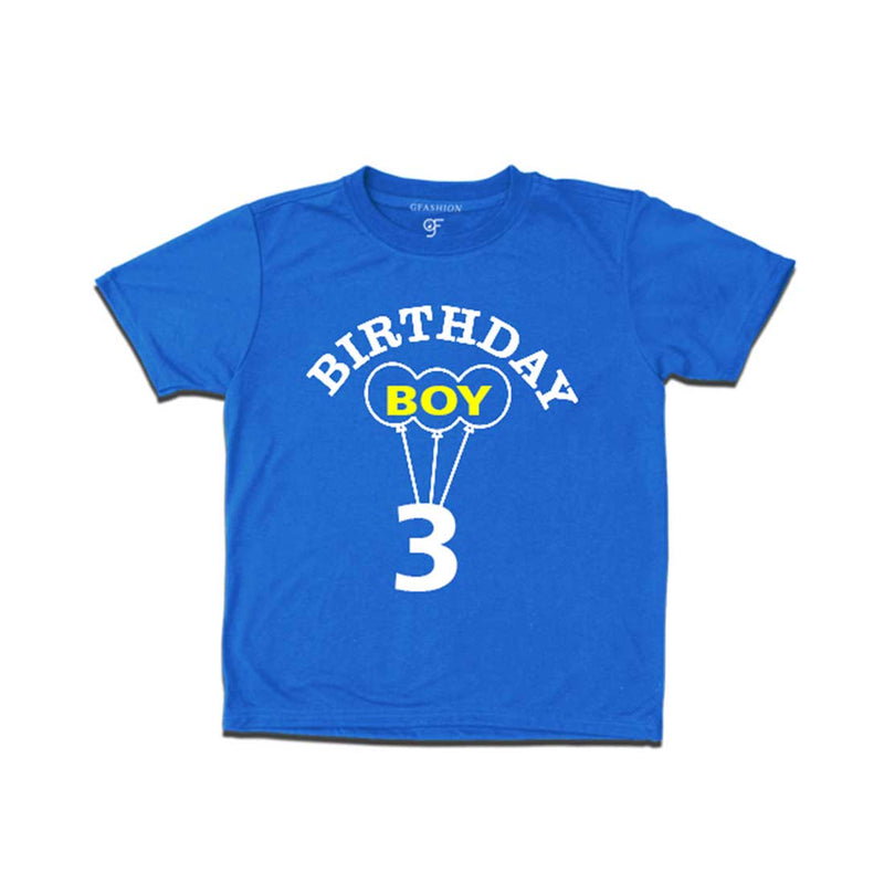 Boy 3rd Birthday T-shirt-Blue-gfashion 