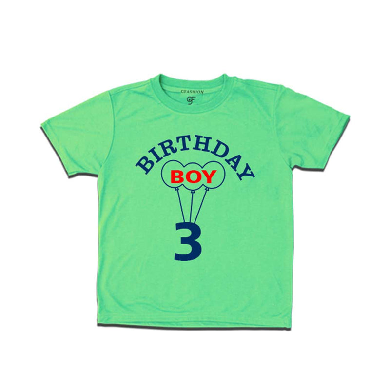 Boy 3rd Birthday T-shirt-Pista Green-gfashion