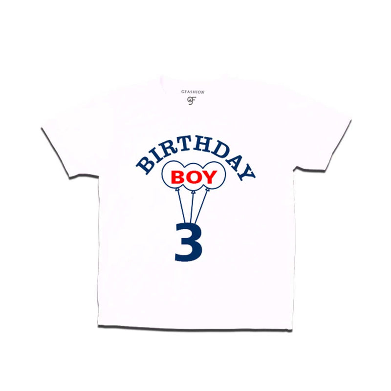 Boy 3rd Birthday T-shirt-White-gfashion