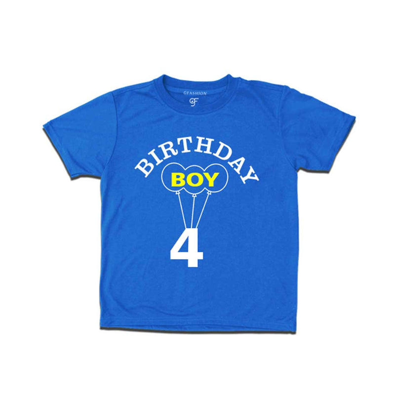 4th Birthday  Boy T-shirt in Blue color available @ gfashion
