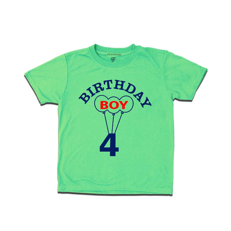 4th Birthday  Boy T-shirt in Pista Green color available @ gfashion