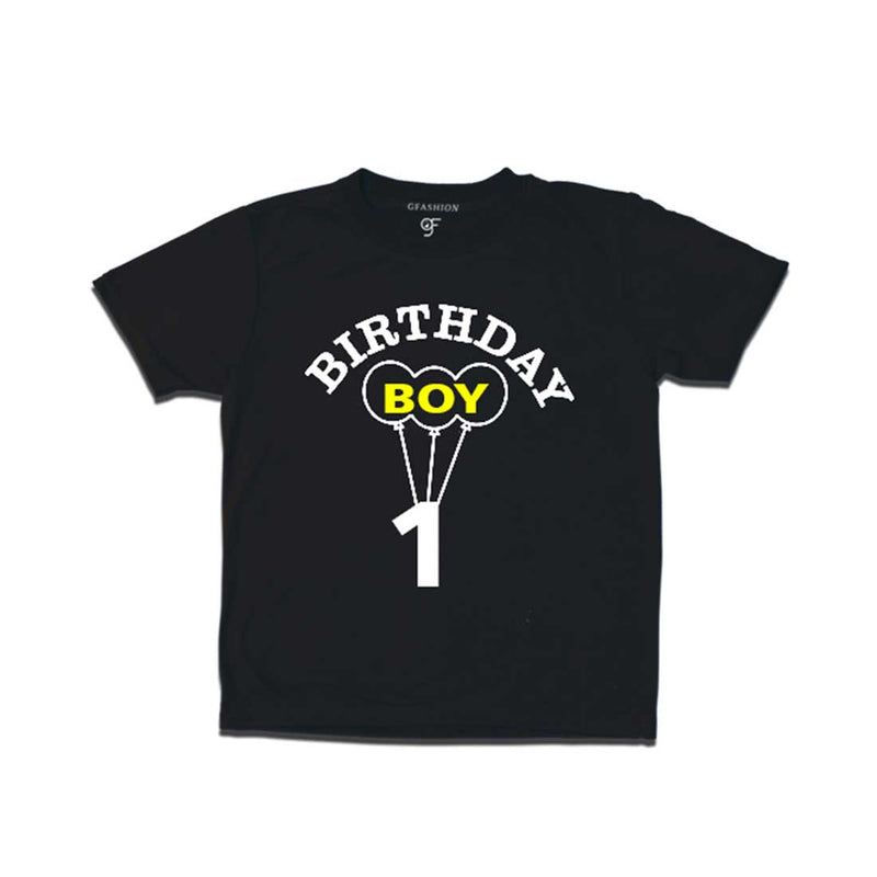 Boy First Birthday T-shirt-Black-gfashion 
