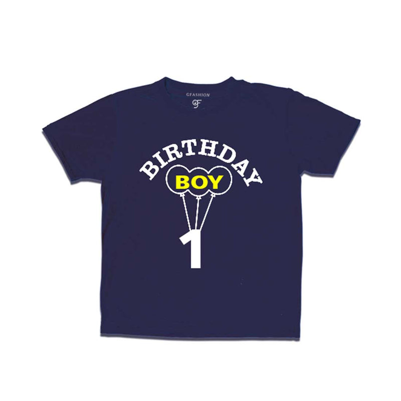 Boy First Birthday T-shirt-Navy-gfashion 