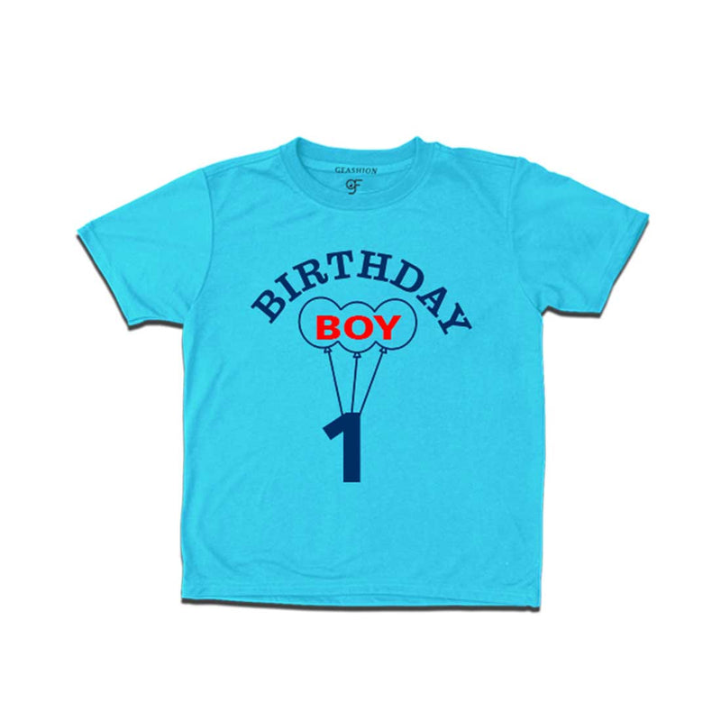 Boy First Birthday T-shirt-Sky Blue-gfashion 