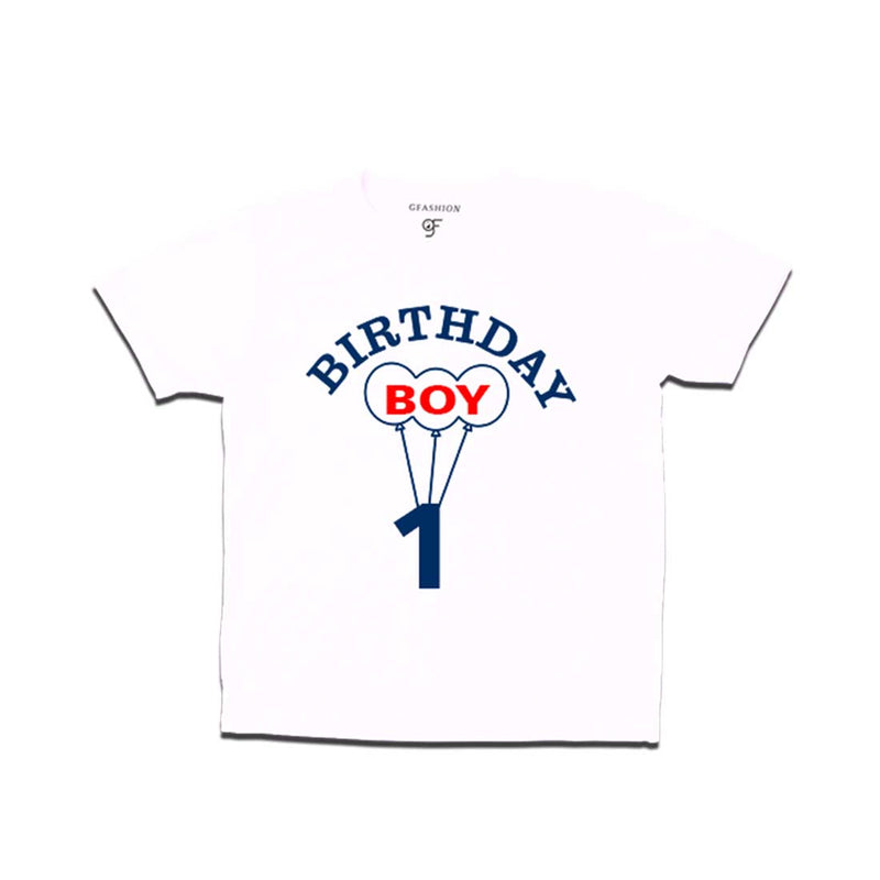 Boy First Birthday T-shirt-White-gfashion 