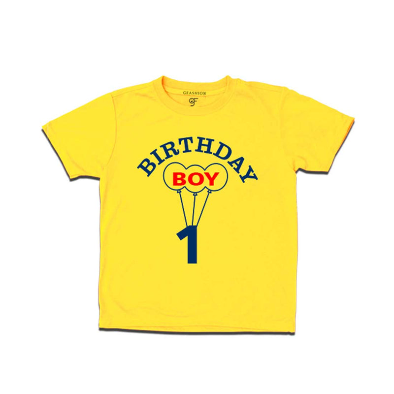 Boy First Birthday T-shirt-Yellow-gfashion 