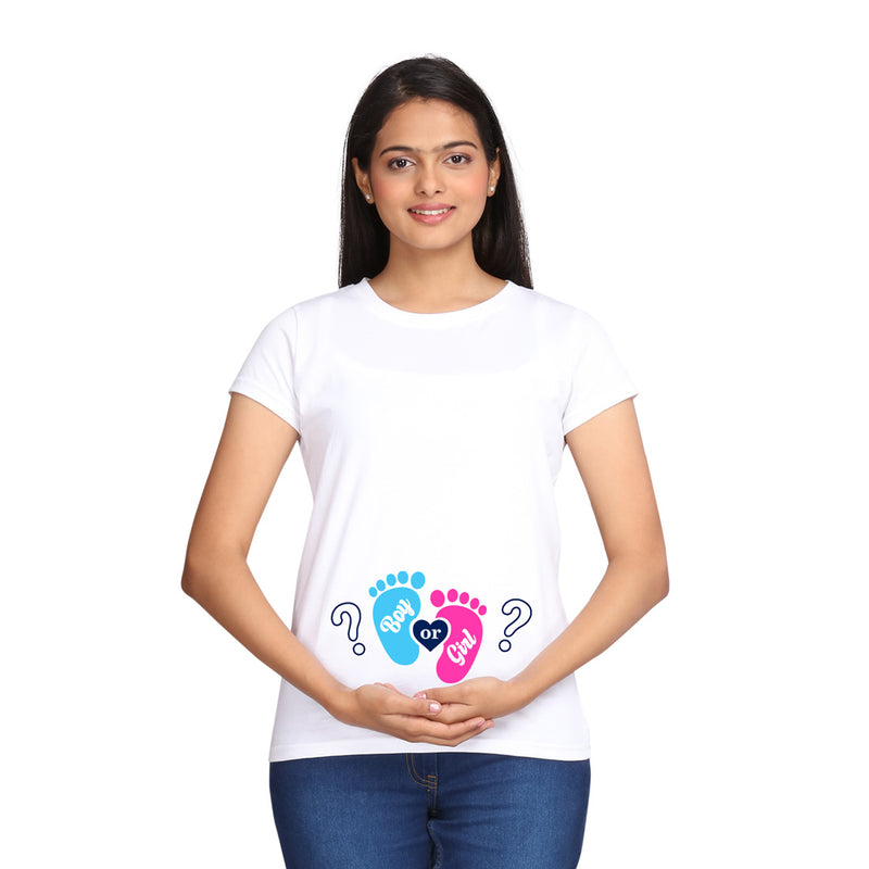 Boy (or) Girl Maternity T-shirts in White Color  available @ gfashion.jpg