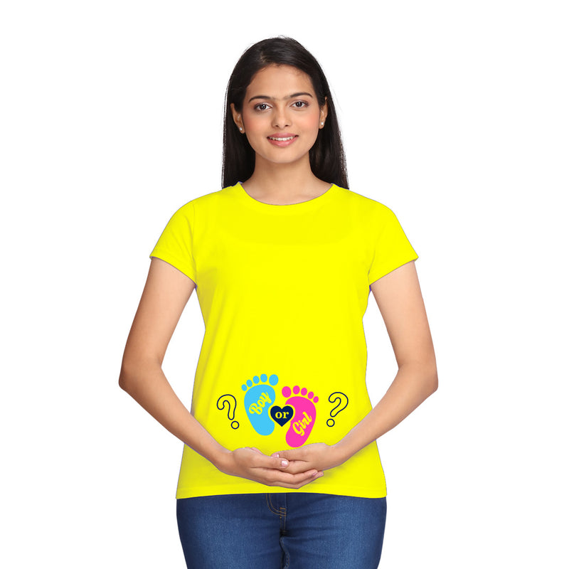 Boy (or) Girl Maternity T-shirts in Yellow Color  available @ gfashion.jpg