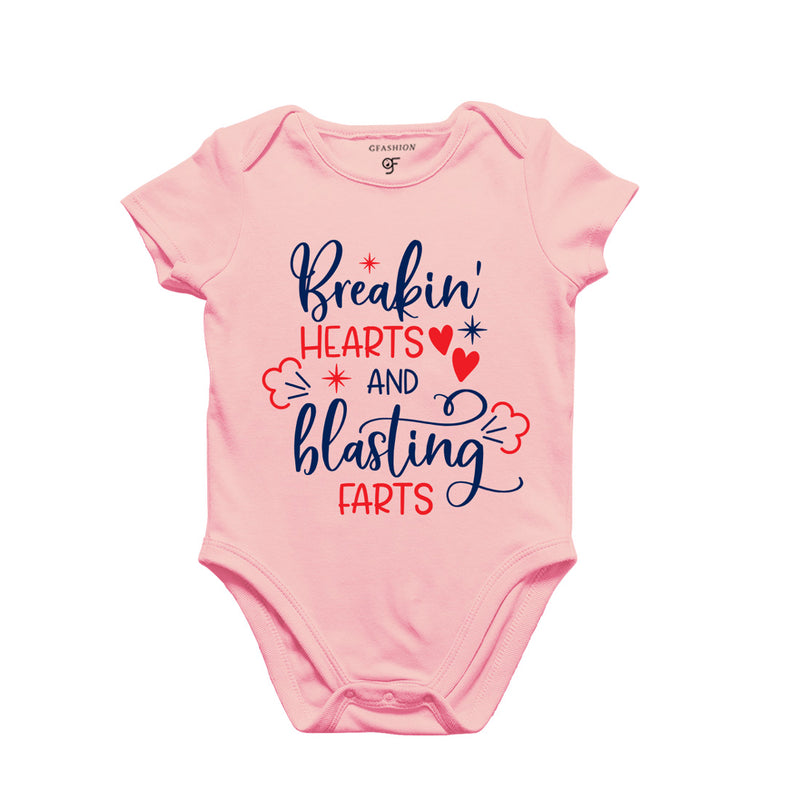 Break in Hearts and Blasting Farts -Baby Bodysuit or Rompers or Onesie in Pink Color available @ gfashion.jpg