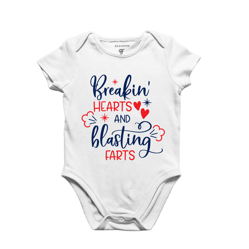 Break in Hearts and Blasting Farts -Baby Bodysuit or Rompers or Onesie in White Color available @ gfashion.jpg