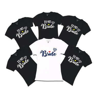Bride Team T-shirts-Black-gfashion 