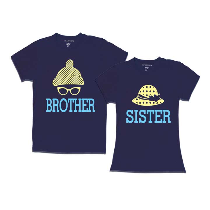 Brother-Sister T-shirts in Navy Color  available @ gfashion.jpg