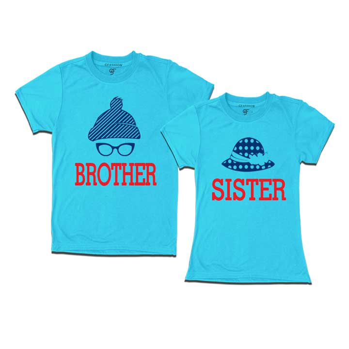 Brother-Sister T-shirts in Sky Blue Color  available @ gfashion.jpg