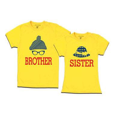 Brother-Sister T-shirts in Yellow Color  available @ gfashion.jpg