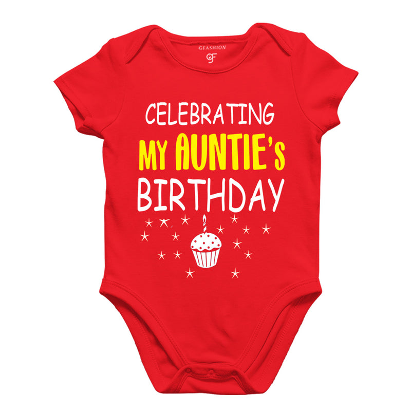 Celebrating My Auntie's Birthday Bodysuit or Rompers in Red Color available @ gfashion.jpg