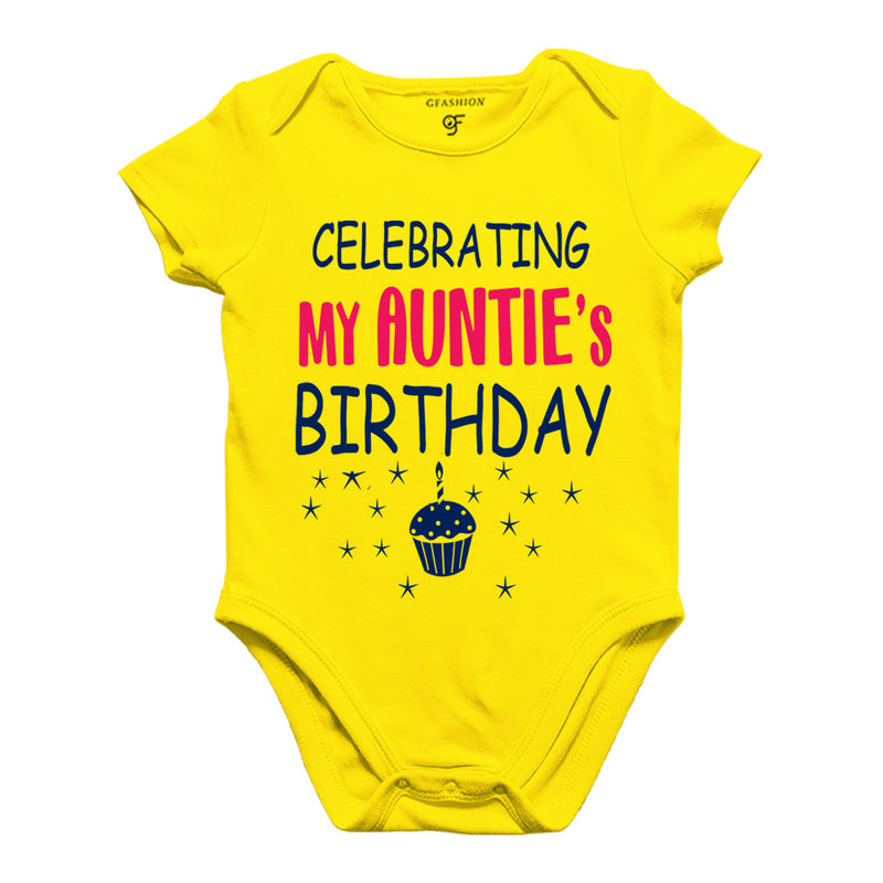 Celebrating My Auntie's Birthday Bodysuit or Rompers in Yellow Color available @ gfashion.jpg