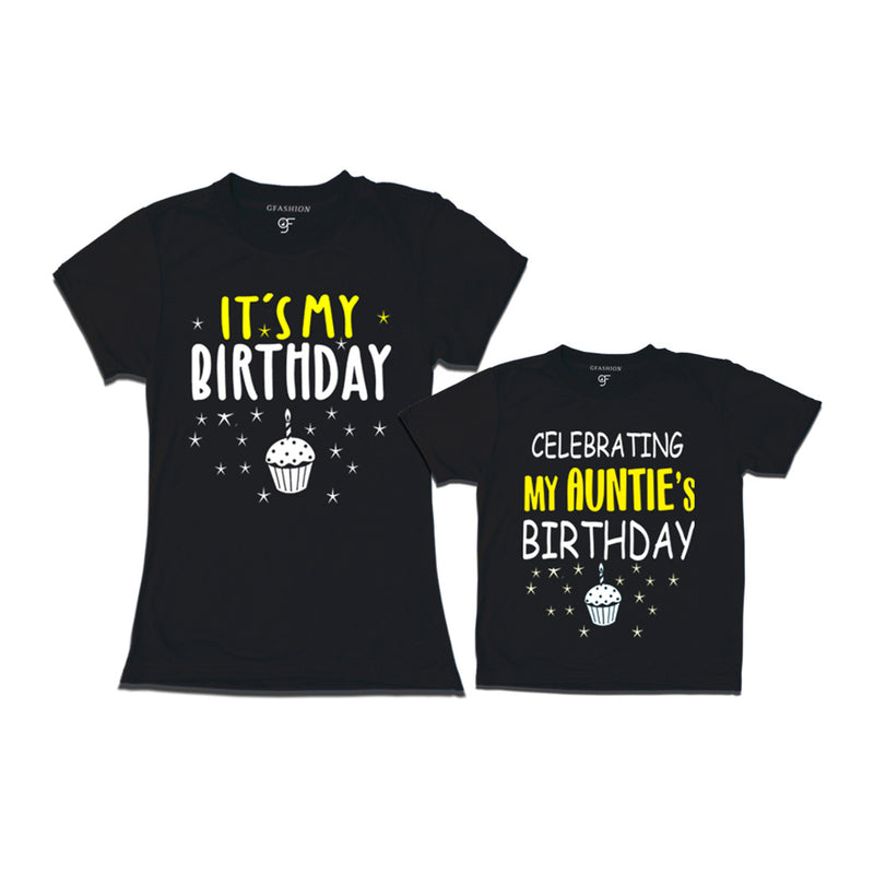 Celebrating My Auntie's Birthday T-shirts in Black Color available @ gfashion.jpg