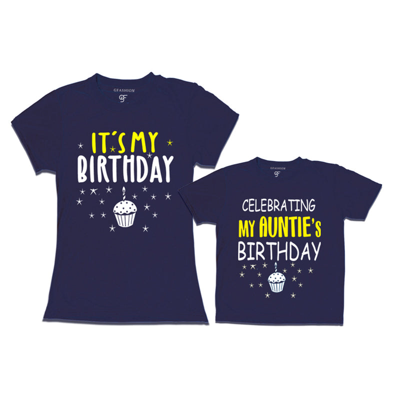 Celebrating My Auntie's Birthday T-shirts in Navy Color available @ gfashion.jpg