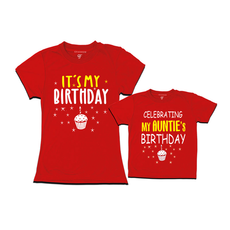 Celebrating My Auntie's Birthday T-shirts in Red Color available @ gfashion.jpg