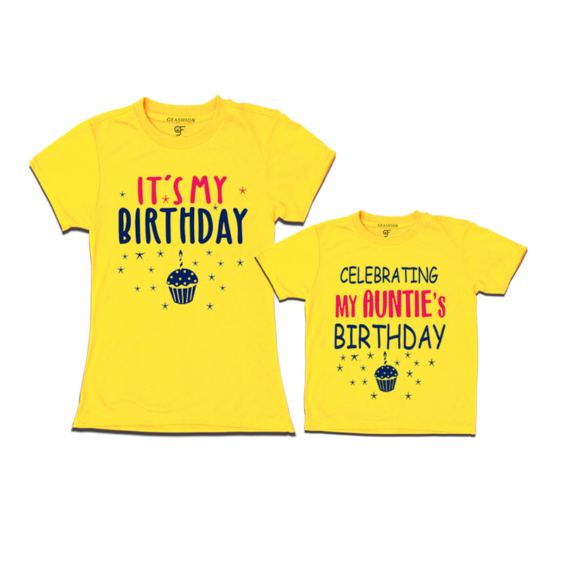 Celebrating My Auntie's Birthday T-shirts in Yellow Color available @ gfashion.jpg